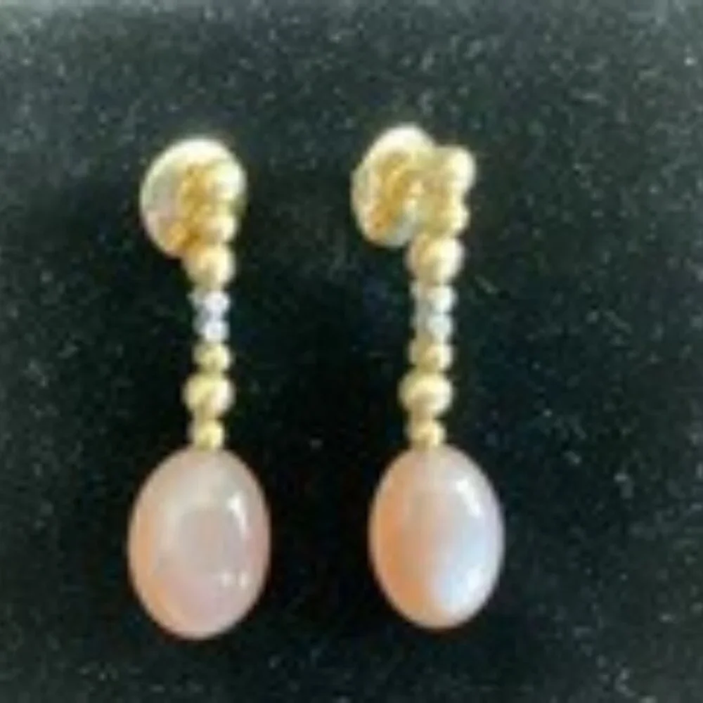 Antonini Milano Gold and Diamond Pendant Earrings - Picture 2 of 2